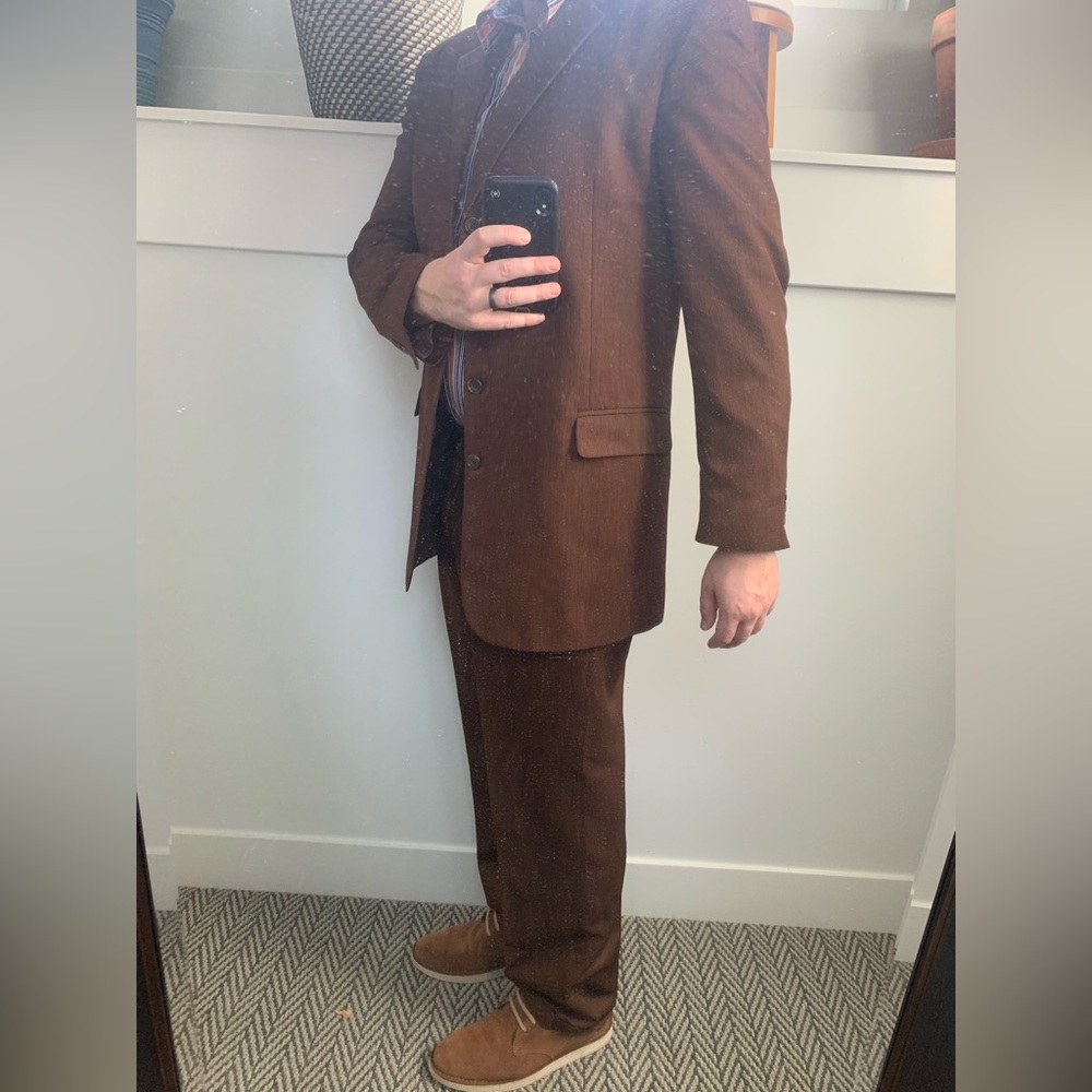 Brown suit